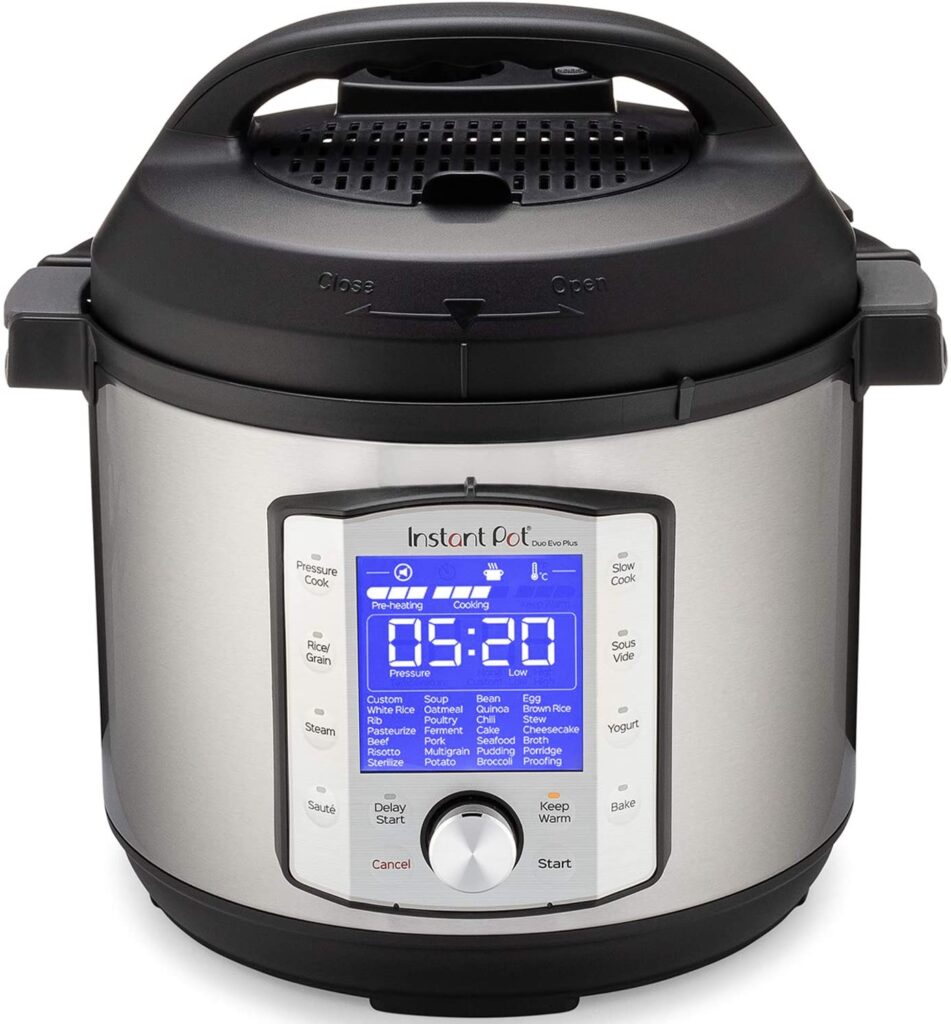 Instant Pot Duo Evo Plus Pressure Cooker 10 in 1 spaghetti